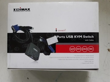 Edimax EK-UA2C przełącznik KVM 2xUSB audio VGA