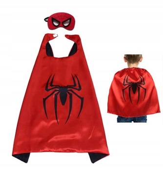 Strój Spiderman Peleryna Maska Przebranie Kostium