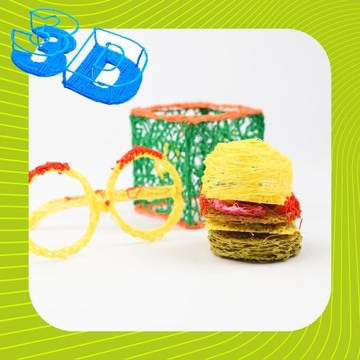 3D Magic Pen + 109 м стержней + 75 шаблонов Черный V4