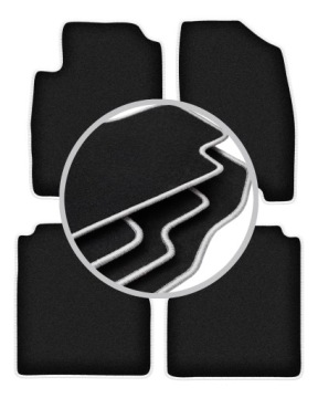 Koberce do auta stříbrné pro: Nissan Navara III D40 pickup 2005-2011