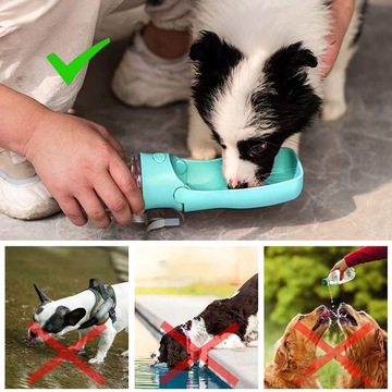 ТУРИСТИЧЕСКАЯ БУТЫЛКА С МИСКОЙ ДЛЯ СОБАК 350МЛ