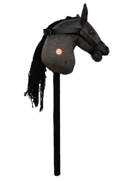 ПЛЮШЕВАЯ ГОЛОВА ЛОШАДИ НА ПАЛКЕ СО ЗВУКОВОЙ ИГРУШКОЙ-ЛОШАДЬЮ ДЛЯ ХОББИ С ГРИВОЙ