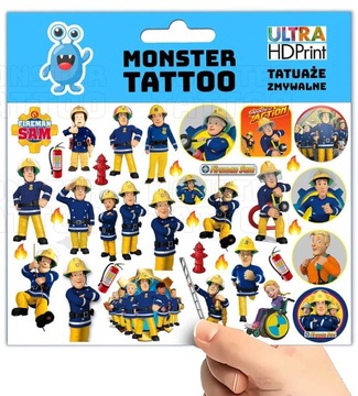 МОЮЩИЕСЯ ВРЕМЕННЫЕ ТАТУ ДЛЯ ДЕТЕЙ ПОЖАРНЫЙ СЭМ ОРИГИНАЛЬНЫЕ ДИЗАЙНЫ