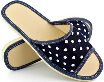 KAPCIE PANTOFLE KLAPKI DOMOWE DAMSKIE CIAPY r. 37 - 23,5 cm