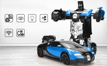 ДИСТАНЦИОННО УПРАВЛЯЕМАЯ РОБОТ-МАШИНКА 2В1 RC АВТОБОТ+Подарки для детей