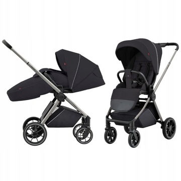 WÓZEK SPACEROWY CARRELLO ULTRA POWER BLACK CRL-5525 PRZEKŁADANE SIEDZISKO