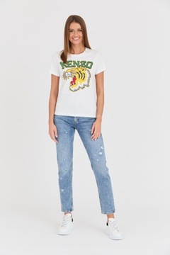 KENZO Biały t-shirt Tiger Varsity crewneck XS