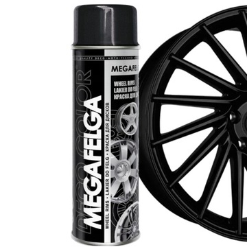 MEGAFELGA farba do felg czarny poł 500ml