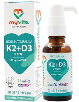 MyVita NATURALNA WITAMINA K2 100mcg + D3 4000 30ml