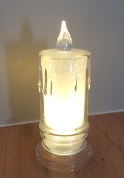 ŚWIECA LED 11cm Przeźroczysta Wieczna Lampka Świeczka ledowa Wkład światło
