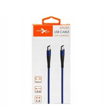 Кабель USB TYPE C Spider QC 3.0, 150 см, плетеный