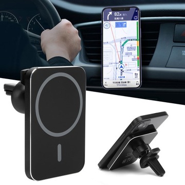 15 Вт квадратное магнитное всасывающее беспроводное зарядное устройство автомобильный держатель для мобильного телефона fast c