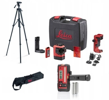 Laser krzyżowy 3x360° Leica Lino L6R statyw tyczka
