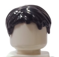 LEGO Włosy Krótkie Męskie Czarne 62810