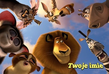 Puzzle Madagaskar 35el + imię Gratis RÓŻNE WZORY!