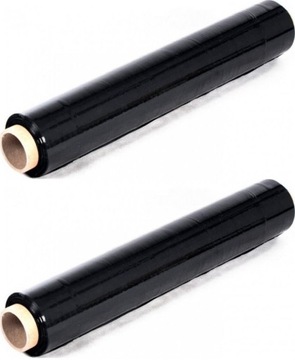 Folia stretch 0.5-130m 1.5kg 23µm strecz czarny x2