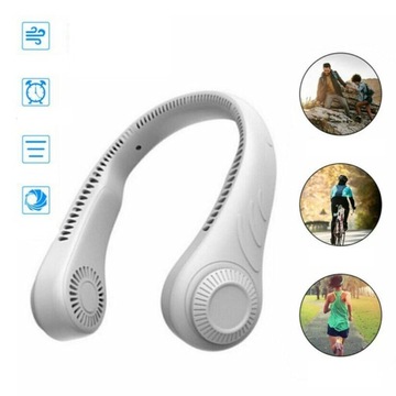 МИНИ-ВЕНТИЛЯТОР ПОРТАТИВНЫЙ USB-ВЕНТИЛЯТОР ПОДВЕСНЫЕ НАУШНИКИ 3 РЕЖИМА 1200 мАч