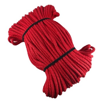 Sznurek Bawełniany 5mm Czerwony ARIADNA
