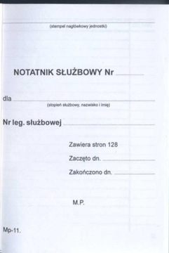 Notatnik Służbowy MP - 11