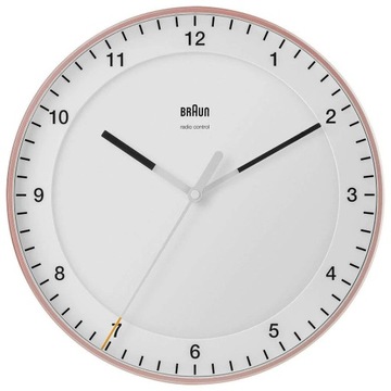 Zegar ścienny Braun biały, odcienie różowego 30cm + 1x AA