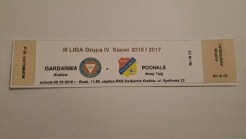 GARBARNIA KRAKÓW - PODHALE NOWY TARG 08-10-2016