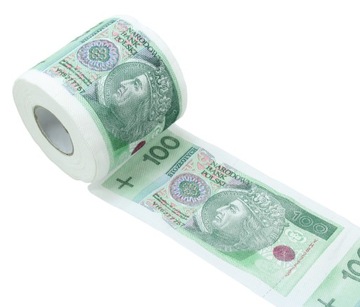 Papier Toaletowy z nadrukiem Złotówki 100 Złotych Prezent na DZIEŃ CHŁOPAKA