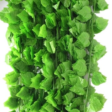 12X ИСКУССТВЕННЫЙ ПЛЮЩ ДЛЯ СТЕНЫ БАЛКОНА РАСТИТЕЛЬНЫЕ ЛИСТЬЯ ПОДВЕСНЫЕ УКРАШЕНИЯ 27М