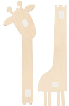 Большая ДЕРЕВЯННАЯ МЕРКА ВЫСОТЫ, прикрепленная к стене, мерка жирафа 150 см.