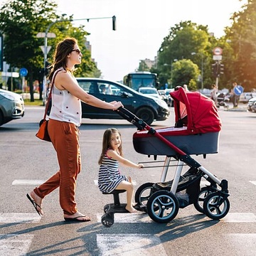 ДОПОЛНИТЕЛЬНАЯ КОЛЯСКА 25 КГ С СИДЕНЬЕМ, ЧЕРНАЯ, 3-7 ЛЕТ, CE