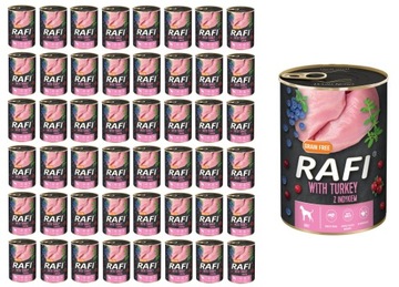 KARMA DLA PSA PUSZKA RAFI Z INDYKIEM 60 x 400g