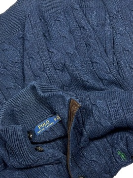 POLO RALPH LAUREN Męski SWETER W WARKOCZE SILK-XS