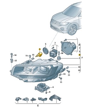 VW AUDI MOTOREK REGULACE SVĚTEL OE 3D0941295