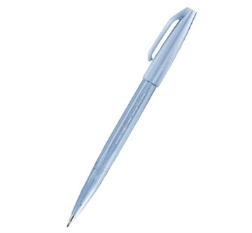 Pisak do kaligrafii PENTEL SES15 Brush Pen - szary błękit