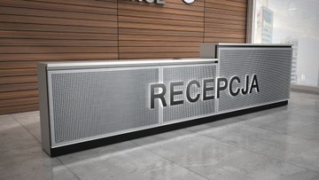 Стойка ресепшн R127, светодиодная подсветка, 400x75см