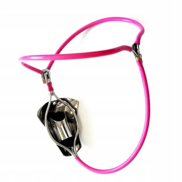 Stainless Steel Chastity Belt Silicone Belt M