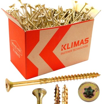 Wkręty CIESIELSKIE do drewna 4x60 TORX 250szt KMWH