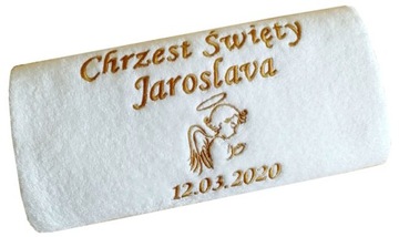 PAMIĄTKA CHRZTU z NAPISEM prezent CHRZEST dziecka