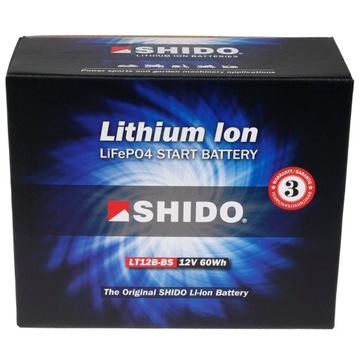 SHIDO akumulator litowy LT12B-BS YT12B-BS motocykl