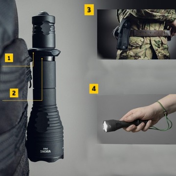 LATARKA SPECJALISTYCZNA TAKTYCZNA VIKING PRO USB WARM AKUMULATOROWA 2050 LM