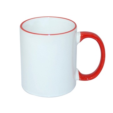 Kubek 330ml z Czerwonym Uszkiem Sublimacja
