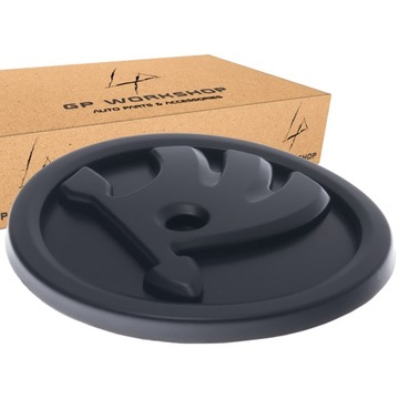 ЭМБЛЕМА SKODA 80 мм МАТОВЫЙ ЧЕРНЫЙ FABIA OCTAV