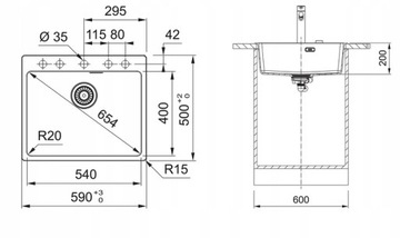 FRANKE MRG 610-54 FTL ОНИКСОВАЯ МОЙКА + БЕСПЛАТНО