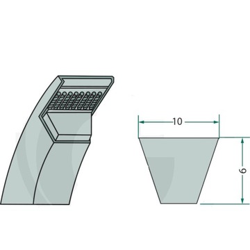 Pas klinowy 10x1575 Z1575