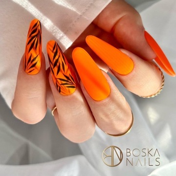 Лак для ногтей Boska Nails Hybrid 300 Orange Revolution оранжевый 6м