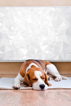 Крышка радиатора в комнату с геометрическим 3D узором.