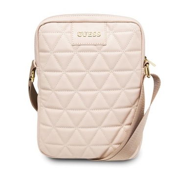 GUESS Torba etui Quilted Bag pokrowiec na Tablet/Laptop 10" Skórzana