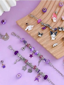 KUROMI HELLO KITTY БУСЫ НАБОР ДЛЯ ИЗГОТОВЛЕНИЯ УКРАШЕНИЙ ПОДВЕСКИ БРАСЛЕТЫ