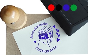 Stempel pieczątka decoupage grawer logo 6 cm