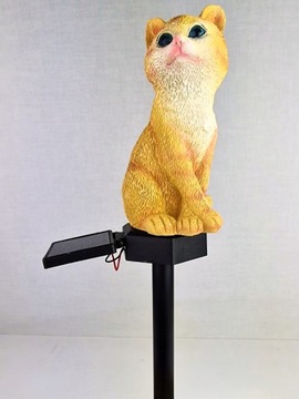 СОЛНЕЧНАЯ ЛАМПА CAT, ПОДКЛЮЧЕННАЯ В СВЕТОДИОДНУЮ САДОВУЮ ЛАМПУ, ДЕКОРАТИВНАЯ, ДАТЧИК СУМЕРКИ