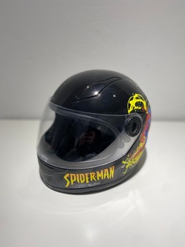 Kask motocyklowy DZIECIĘCY Spiderman czarny SALON 2 KÓŁKA